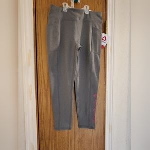 Nwt flint grey reebok leggings sz L
